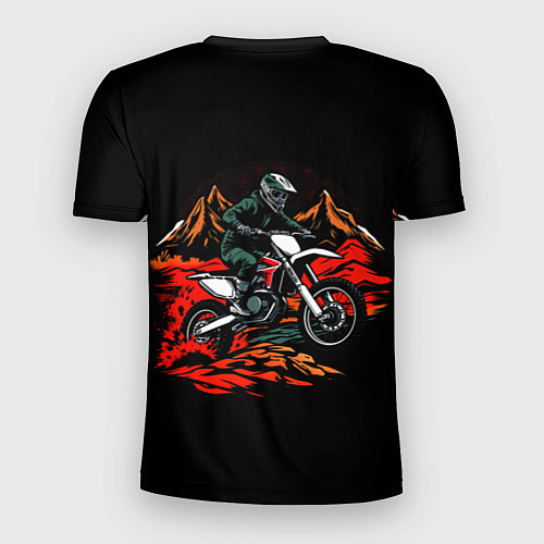 Мужская спорт-футболка Motocross in the mountains / 3D-принт – фото 2