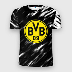 Футболка спортивная мужская Borussia штрихи красок текстура, цвет: 3D-принт