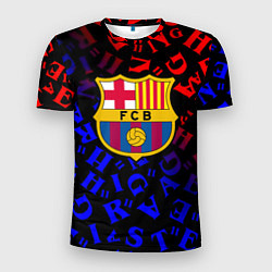 Мужская спорт-футболка Barcelona градиент символы