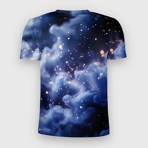 Мужская спорт-футболка 2026 синяя дымка с искрами / 3D-принт – фото 2