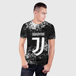 Футболка спортивная мужская Ювентус брызги красок, цвет: 3D-принт — фото 2