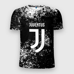 Мужская спорт-футболка Ювентус брызги красок