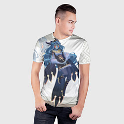 Футболка спортивная мужская Стиль хохлома: Сирин, цвет: 3D-принт — фото 2