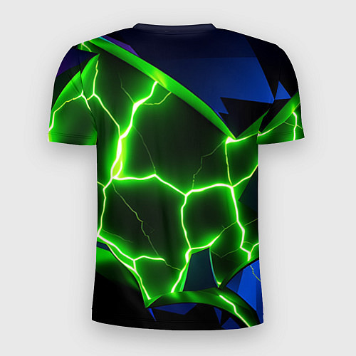 Мужская спорт-футболка Neon green glow / 3D-принт – фото 2
