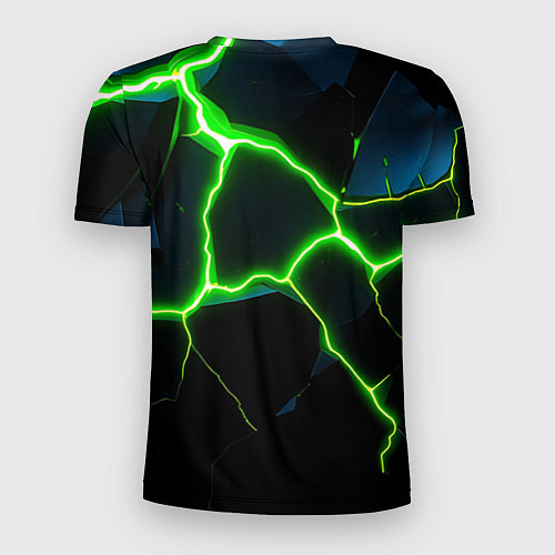 Мужская спорт-футболка Green split / 3D-принт – фото 2