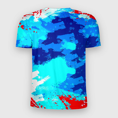 Мужская спорт-футболка Ювентус абстрактные краски / 3D-принт – фото 2