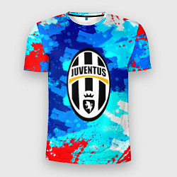 Мужская спорт-футболка Ювентус абстрактные краски