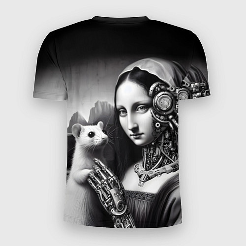 Мужская спорт-футболка Cecilia Gallerani - the lady with the ermine cyber / 3D-принт – фото 2