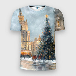 Мужская спорт-футболка Новогодняя Москва