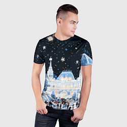 Футболка спортивная мужская Салют в новогодней Москве, цвет: 3D-принт — фото 2