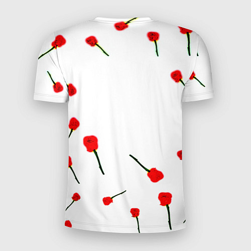 Мужская спорт-футболка Манчестер Юнайтед розы паттерн / 3D-принт – фото 2