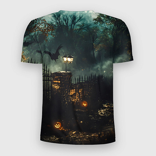 Мужская спорт-футболка Ночь тыкв и теней / 3D-принт – фото 2