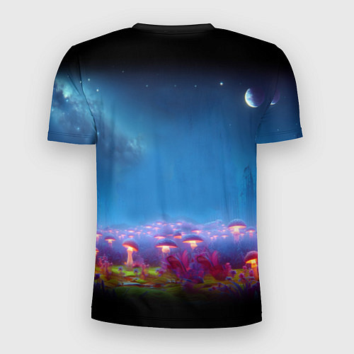 Мужская спорт-футболка Шрек бравый космонавт - неоновое свечение / 3D-принт – фото 2