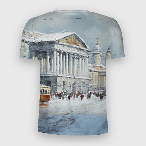 Мужская спорт-футболка Зимний Питер красками / 3D-принт – фото 2