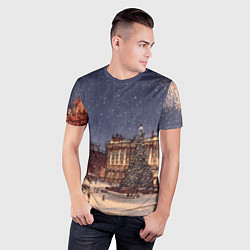 Футболка спортивная мужская Новогодняя елка Санкт-Петербурга, цвет: 3D-принт — фото 2