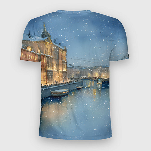 Мужская спорт-футболка Новогодний Питер / 3D-принт – фото 2