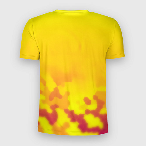 Мужская спорт-футболка Borussia камуфляж желтый текстура / 3D-принт – фото 2