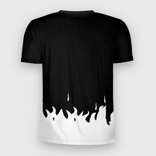 Мужская спорт-футболка Ювентус белый огонь текстура / 3D-принт – фото 2