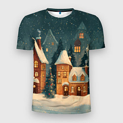 Мужская спорт-футболка Сказочный Новогодний городок