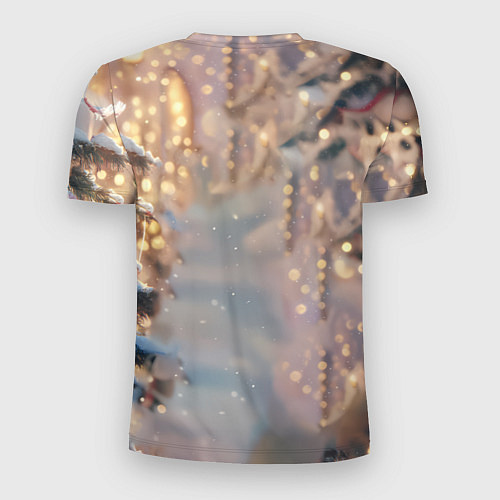 Мужская спорт-футболка Удивленная лошадка - Новый год / 3D-принт – фото 2