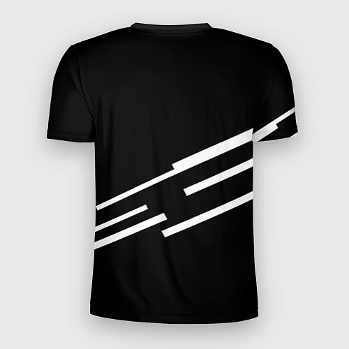 Мужская спорт-футболка Реал Мадрид полосы текстура линии / 3D-принт – фото 2