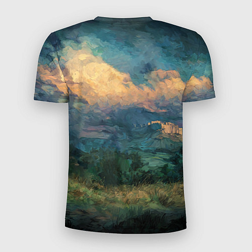 Мужская спорт-футболка Конь маслом / 3D-принт – фото 2