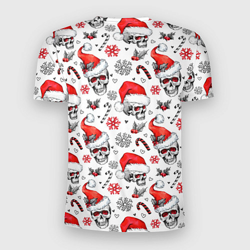 Мужская спорт-футболка Новогодние черепа / 3D-принт – фото 2