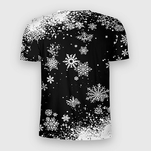 Мужская спорт-футболка Манчестер сити снежинки новый год / 3D-принт – фото 2