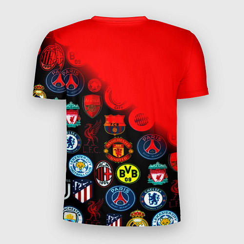 Мужская спорт-футболка Манчестер Юнайтед логотипы команд / 3D-принт – фото 2