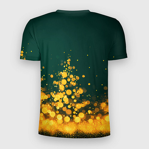 Мужская спорт-футболка Новогодние елочки из боке / 3D-принт – фото 2