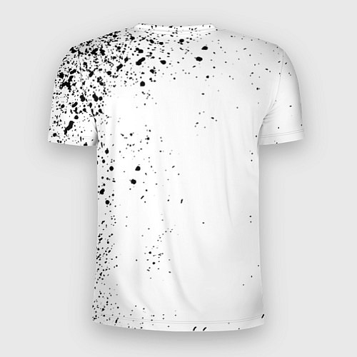 Мужская спорт-футболка Реал Мадрид черно белые краски / 3D-принт – фото 2