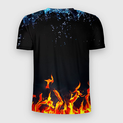 Мужская спорт-футболка Манчестер Юнайтед лёд и огонь / 3D-принт – фото 2