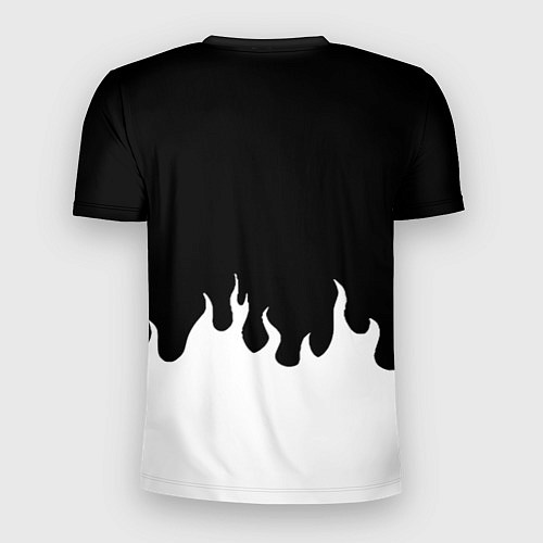 Мужская спорт-футболка Реал Мадрид огонь белый / 3D-принт – фото 2