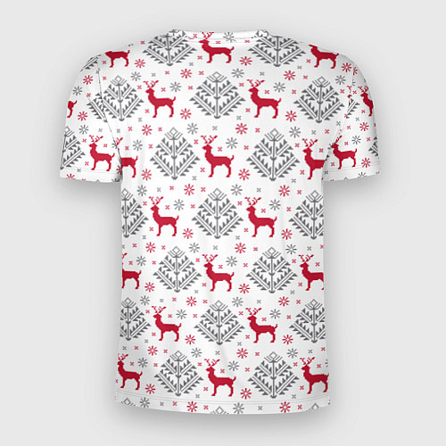 Мужская спорт-футболка Олени среди елей / 3D-принт – фото 2