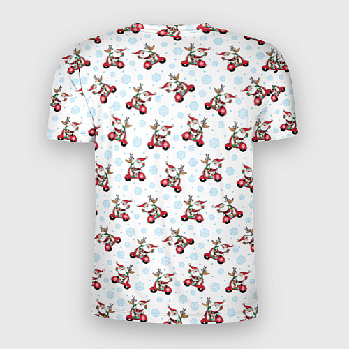 Мужская спорт-футболка Рождественские гонщики / 3D-принт – фото 2