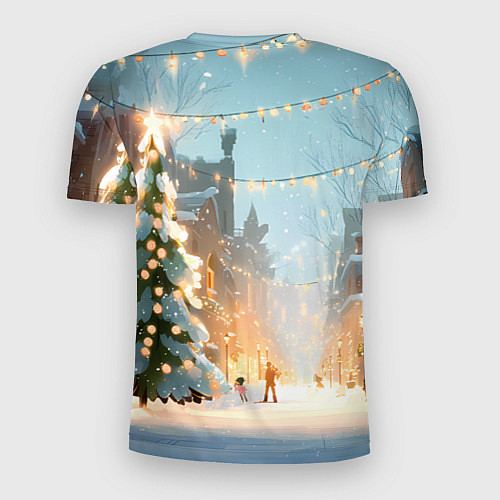 Мужская спорт-футболка Новогодняя елочка / 3D-принт – фото 2