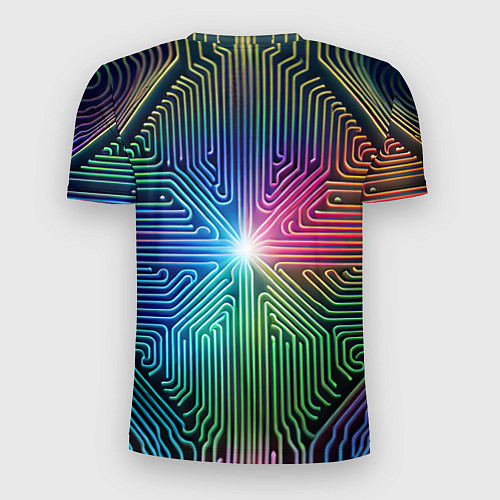 Мужская спорт-футболка Линейная графика / 3D-принт – фото 2