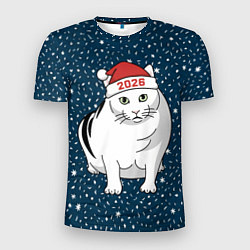 Мужская спорт-футболка Кот мем - 2026