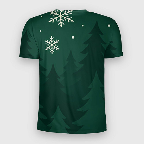 Мужская спорт-футболка С новым 2026 годом - красная надпись / 3D-принт – фото 2