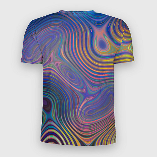 Мужская спорт-футболка Абстрактная рябь / 3D-принт – фото 2