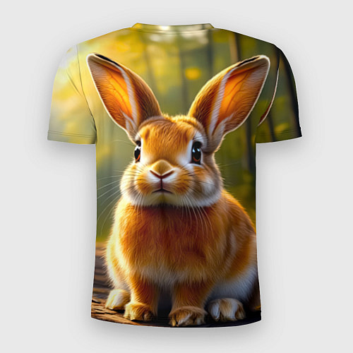 Мужская спорт-футболка Зайчик в лесу / 3D-принт – фото 2