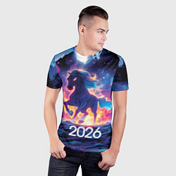 Футболка спортивная мужская 2026 Фэнтези лошадка, цвет: 3D-принт — фото 2