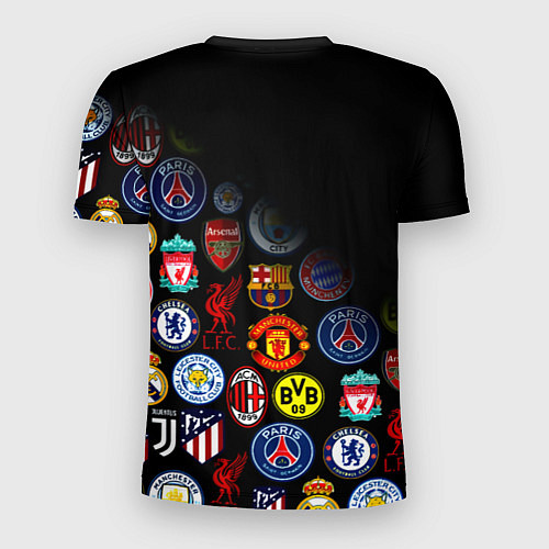Мужская спорт-футболка Манчестер логотипы команд / 3D-принт – фото 2