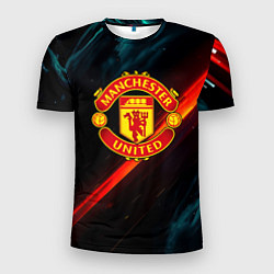 Мужская спорт-футболка Манчестер Юнайтед абстракция