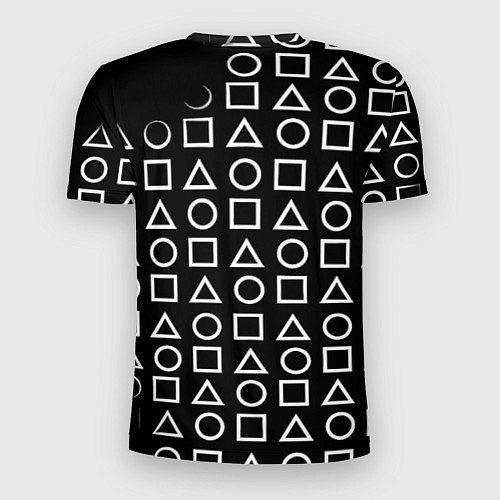Мужская спорт-футболка Borussia геометрия черно белая / 3D-принт – фото 2