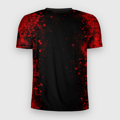 Мужская спорт-футболка Stalker - красное на черном / 3D-принт – фото 2