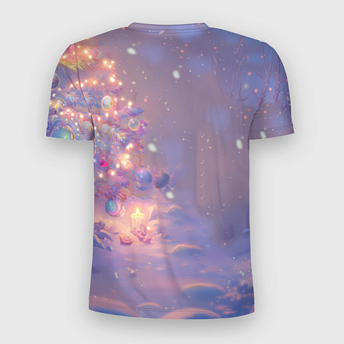 Мужская спорт-футболка Новогодняя лисичка / 3D-принт – фото 2