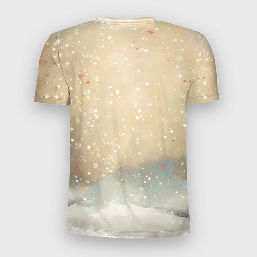Мужская спорт-футболка Новогодний кот сфинкс / 3D-принт – фото 2
