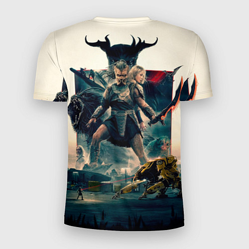 Мужская спорт-футболка Персонажи из Хищник планета смерти / 3D-принт – фото 2