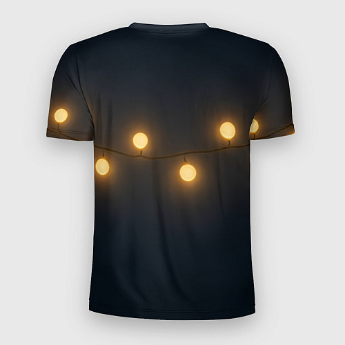 Мужская спорт-футболка Санта чиллит под пальмой / 3D-принт – фото 2